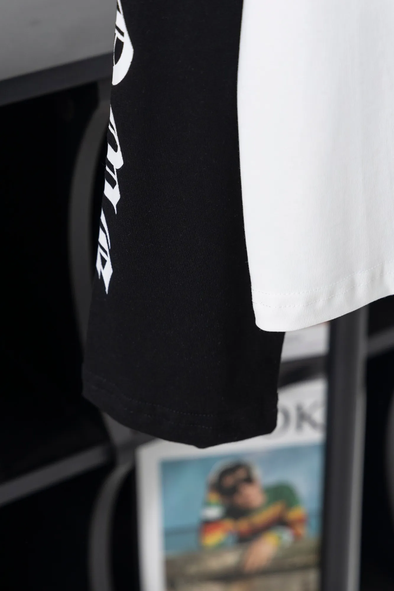 P150 Style #k01 Chrome Hearts/Chrome Heart 23ss Sanskrit horseshoe stitching printed popular long-sleeved T-shirt 260g 70 pure cotton double yarn, skin-friendly, comfortable, soft and breathable, matching thread, long-term washing without deformation Color: white black white blue -Size: S M L XL